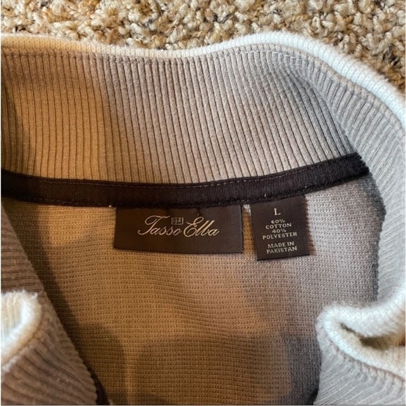 Tasso Elba Mens Large 1/4 Zip Sweater - Picture 3 of 4